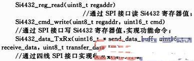 Si4432与MCU数据通信相关接口功能实现程序